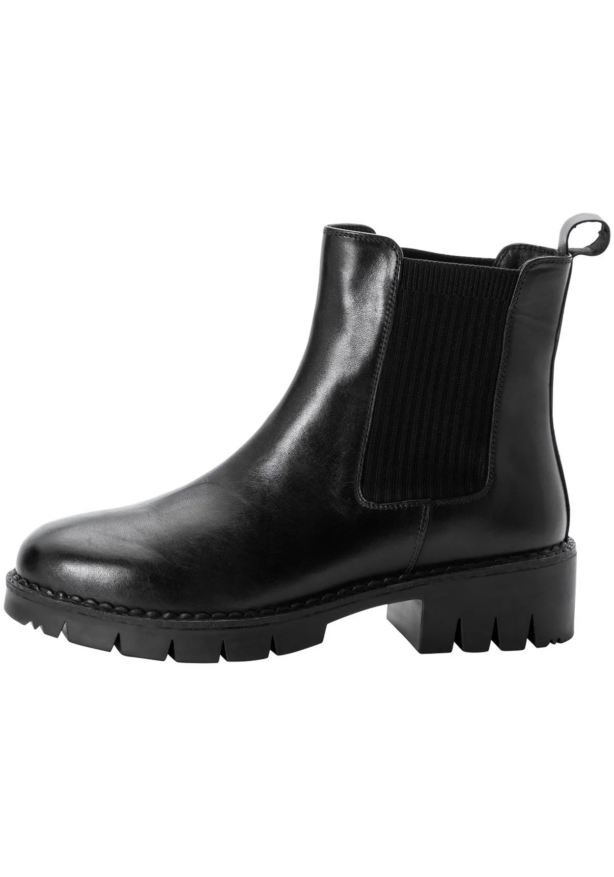 Chelsea-Boots mit stark profilierter Sohle, aus Leder<sheego New