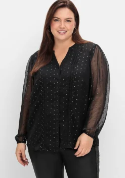 Chiffonbluse mit eingewebten Glanzfäden<sheego by Joe Browns Online