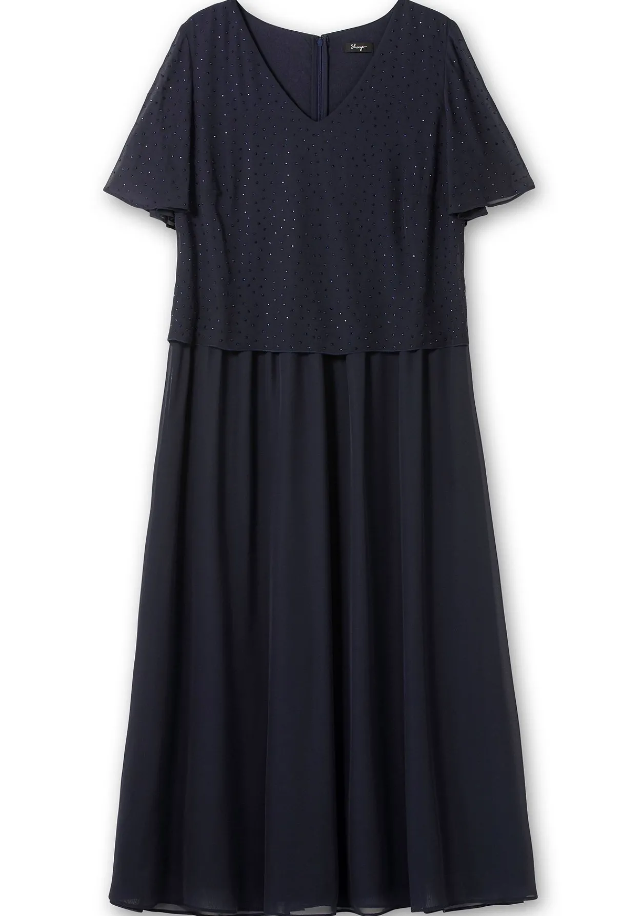 Chiffonkleid im Lagenlook, mit Schmucksteinen<sheego Fashion