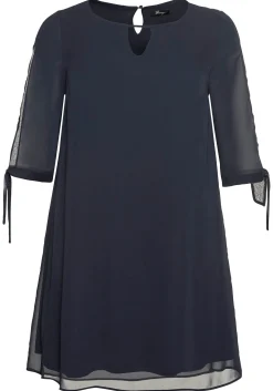 Chiffonkleid im Lagenlook, mit geschlitztem Ärmel<sheego Clearance