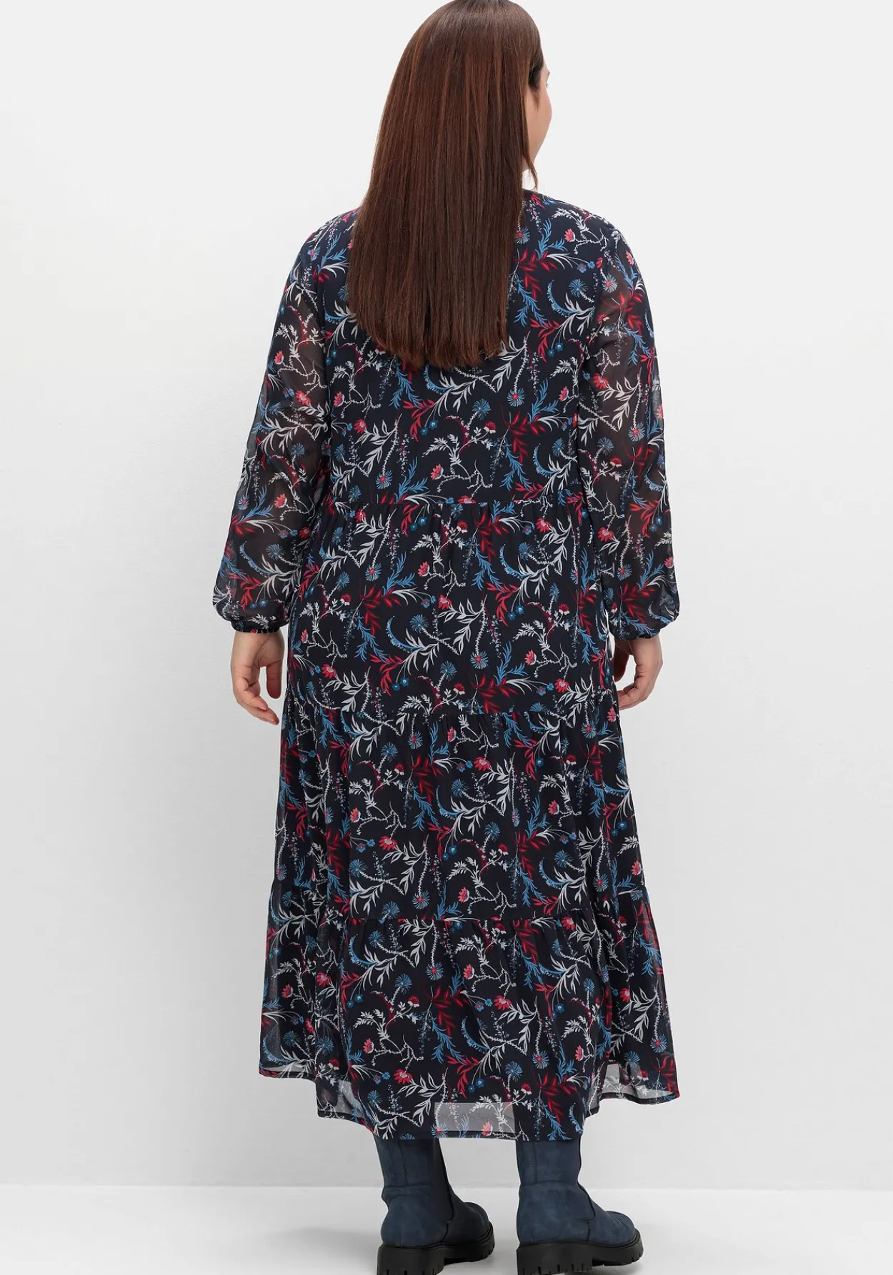 Chiffonkleid in Maxilänge, mit Alloverprint<sheego Best