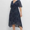 Chiffonkleid in Wickeloptik, mit Alloverprint<sheego Hot