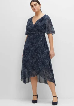 Chiffonkleid in Wickeloptik, mit Alloverprint<sheego Hot