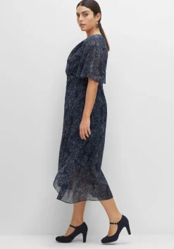 Chiffonkleid in Wickeloptik, mit Alloverprint<sheego Hot