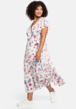 Chiffonkleid mit Blumendruck und Bindegürtel<sheego by Joe Browns Sale