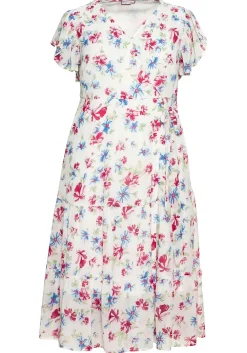 Chiffonkleid mit Blumendruck und Bindegürtel<sheego by Joe Browns Sale