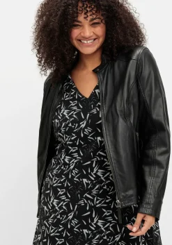 Chiffonkleid mit Blumendruck und Volant am Saum<sheego Discount