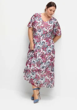 Chiffonkleid mit Blumenprint und Unterkleid<sheego Hot