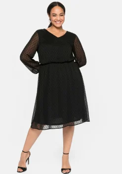Chiffonkleid mit 3D-Effekt, mit Unterkleid<sheego Online