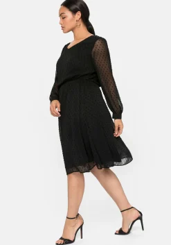 Chiffonkleid mit 3D-Effekt, mit Unterkleid<sheego Online