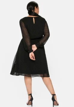Chiffonkleid mit 3D-Effekt, mit Unterkleid<sheego Online
