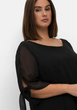 Chiffonkleid mit 3/4-Ärmeln, in Midilänge<sheego Outlet