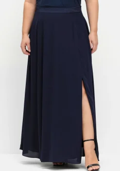 Chiffonrock mit raffiniertem Seitenschlitz<sheego Outlet