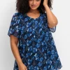 Chiffontunika im Lagenlook, mit Blütenprint<sheego Online