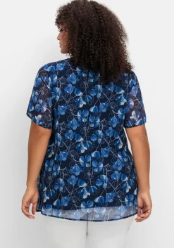 Chiffontunika im Lagenlook, mit Blütenprint<sheego Online