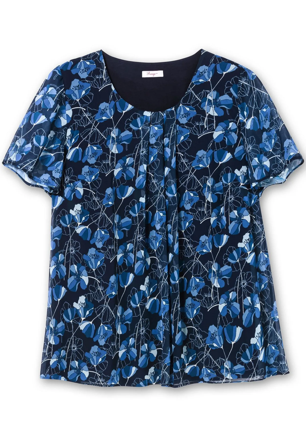 Chiffontunika im Lagenlook, mit Blütenprint<sheego Online