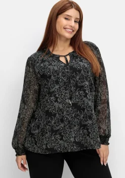 Chiffontunika in Petite Passform, mit Blumenprint<sheego Clearance
