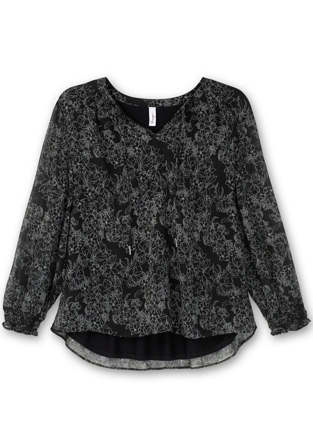 Chiffontunika in Petite Passform, mit Blumenprint<sheego Clearance