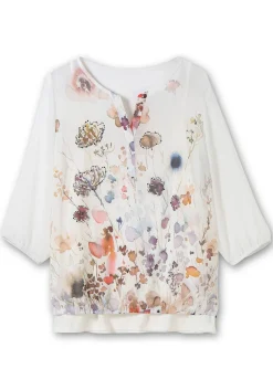 Chiffontunika mit Blumenprint und Spaghettitop<sheego New