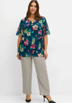 Chiffontunika mit Blumenprint, im Lagenlook<sheego New