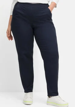 Chinohose mit Schlupfbund, aus weichem Twill<sheego Fashion