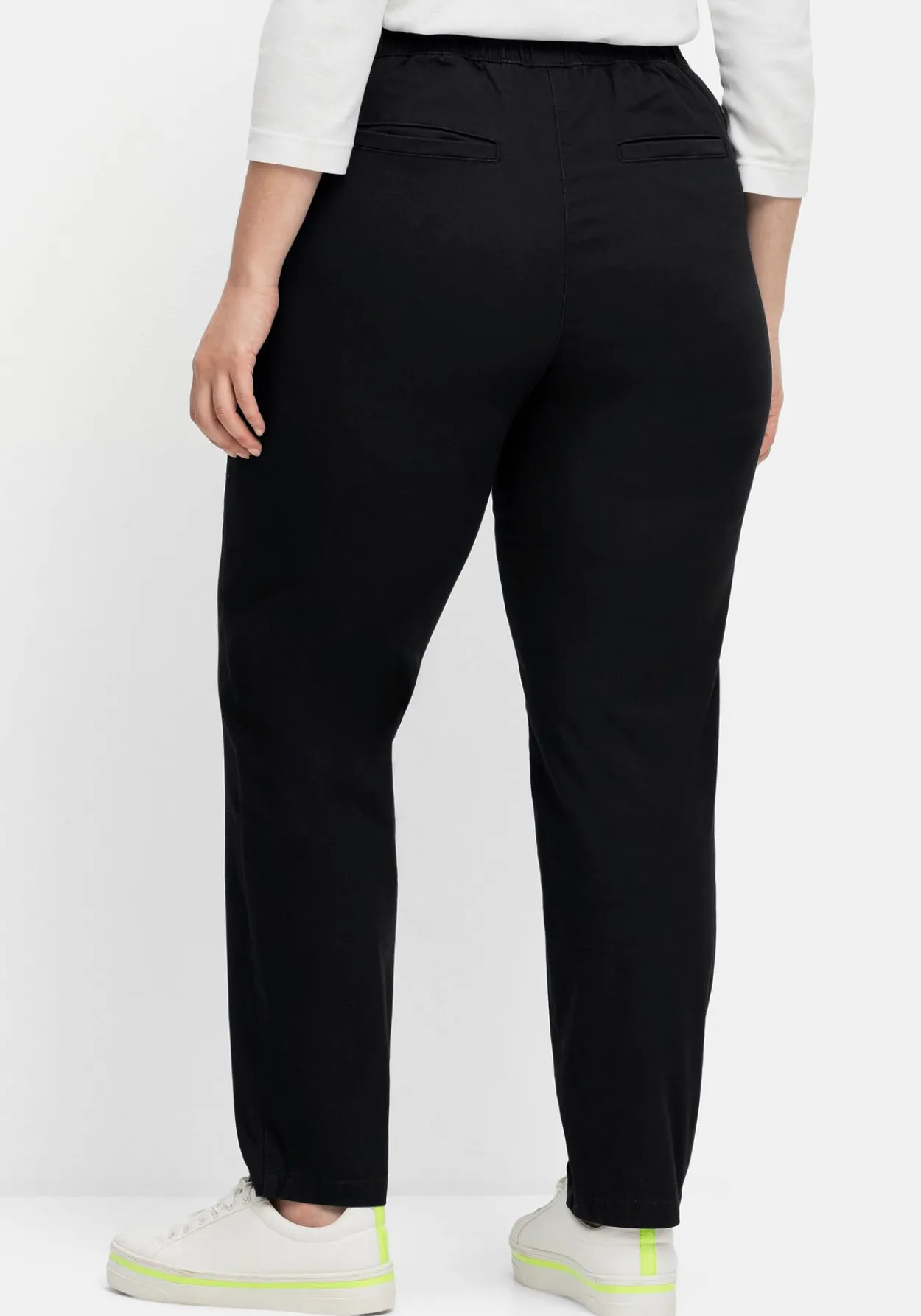 Chinohose mit Schlupfbund, aus weichem Twill<sheego Discount