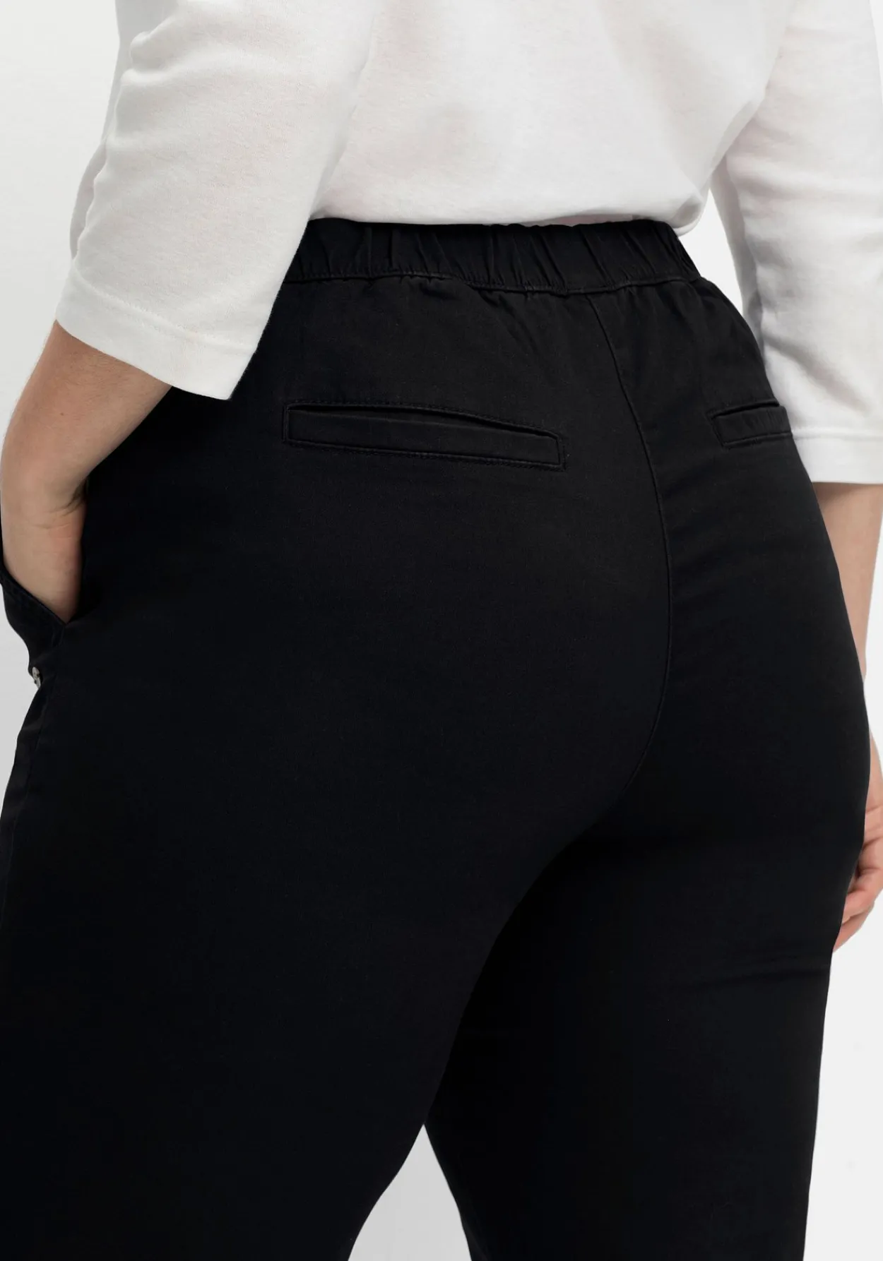 Chinohose mit Schlupfbund, aus weichem Twill<sheego Discount