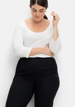 Chinohose mit Schlupfbund, aus weichem Twill<sheego Discount