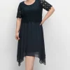 Cocktailkleid aus Chiffon, mit Zierbortenstickerei<sheego Best