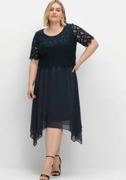 Cocktailkleid aus Chiffon, mit Zierbortenstickerei<sheego Best