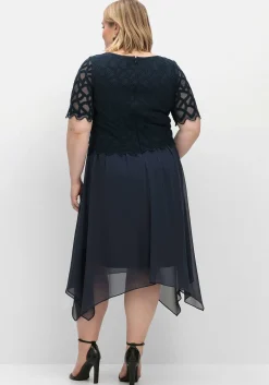 Cocktailkleid aus Chiffon, mit Zierbortenstickerei<sheego Best