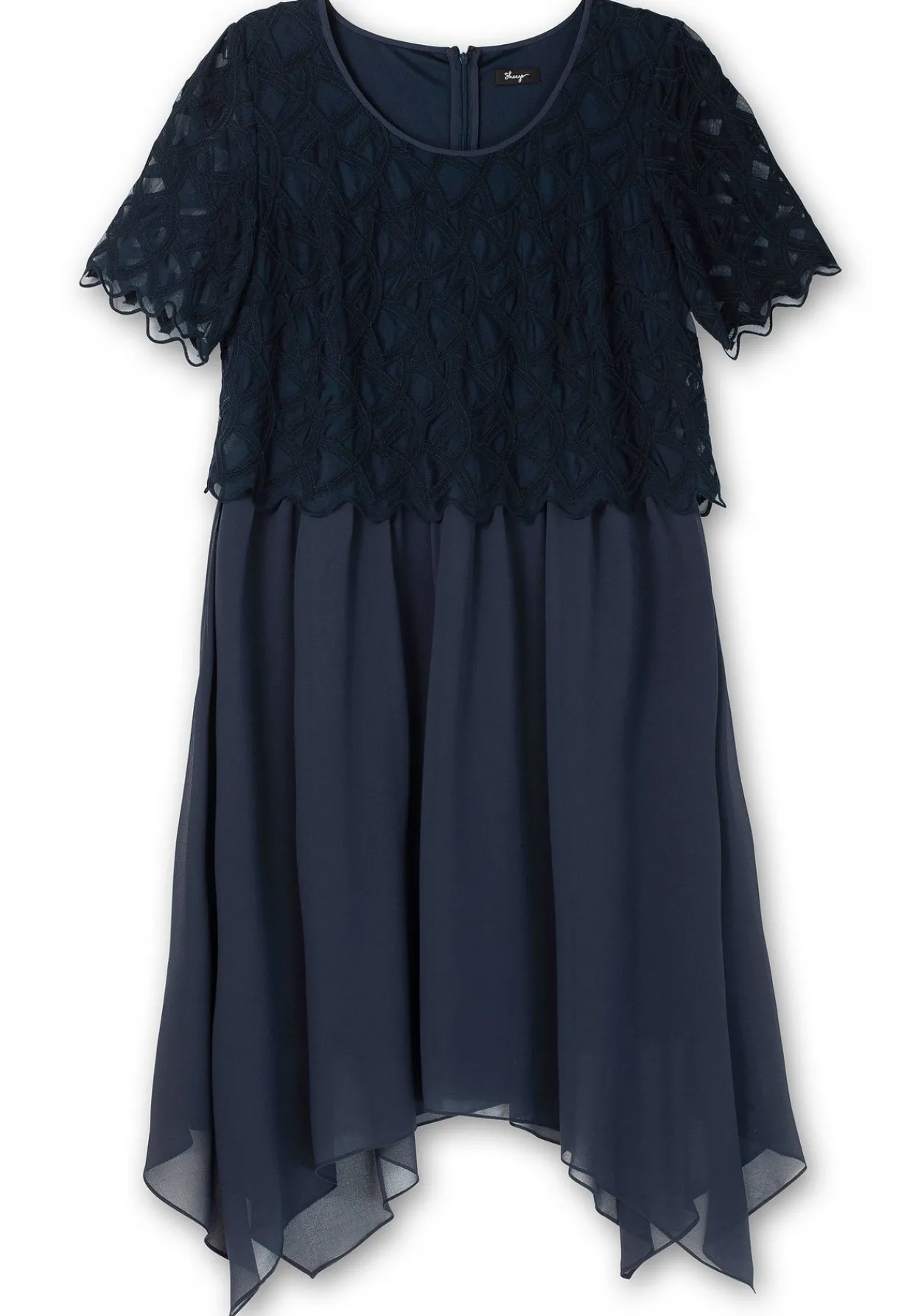 Cocktailkleid aus Chiffon, mit Zierbortenstickerei<sheego Best