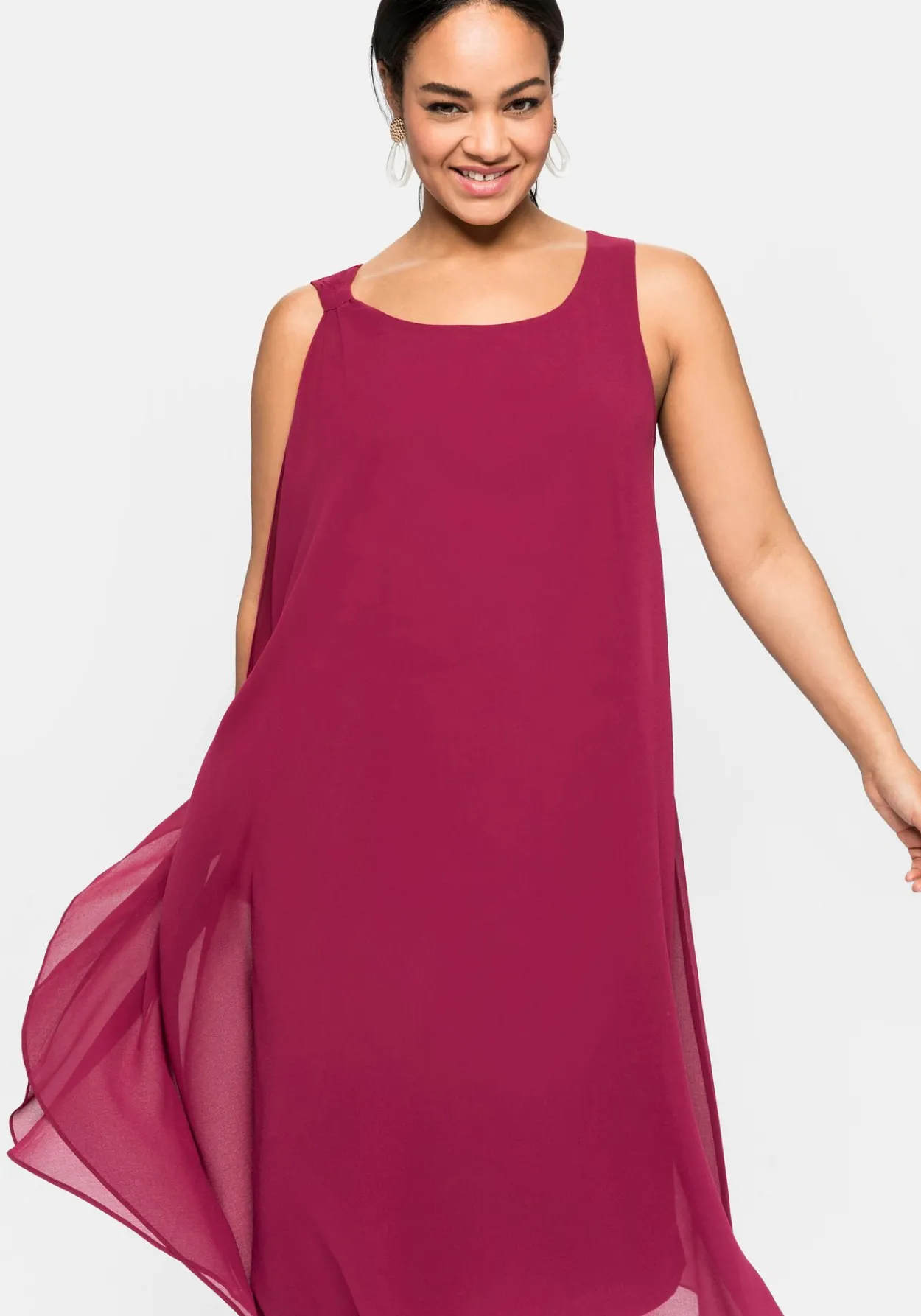Cocktailkleid aus Chiffon, in A-Linie<sheego Sale