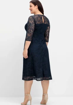 Cocktailkleid aus floraler Spitze<sheego Outlet
