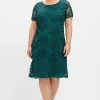 Cocktailkleid aus Mesh, mit Zierborten<sheego Online