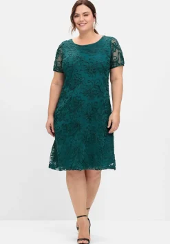 Cocktailkleid aus Mesh, mit Zierborten<sheego Online