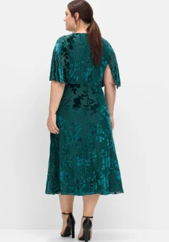 Cocktailkleid aus Mesh, mit Ausbrennermuster<sheego Outlet