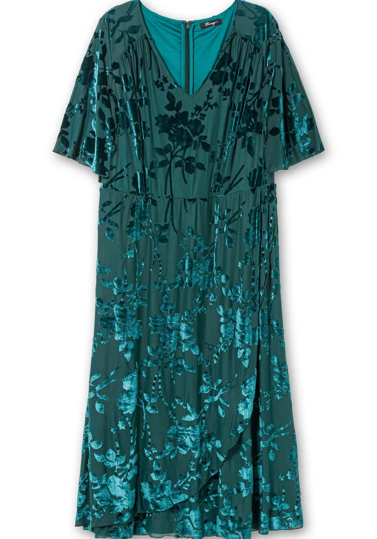 Cocktailkleid aus Mesh, mit Ausbrennermuster<sheego Outlet