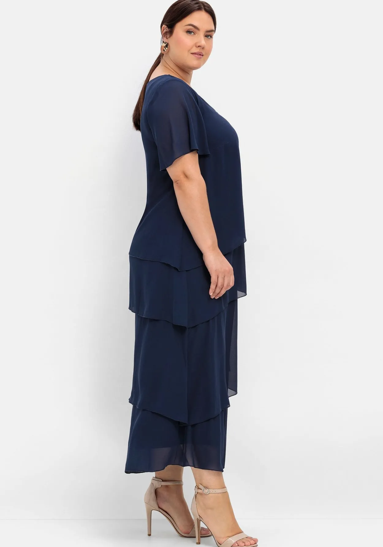 Cocktailkleid im Lagenlook mit Volants<sheego Hot