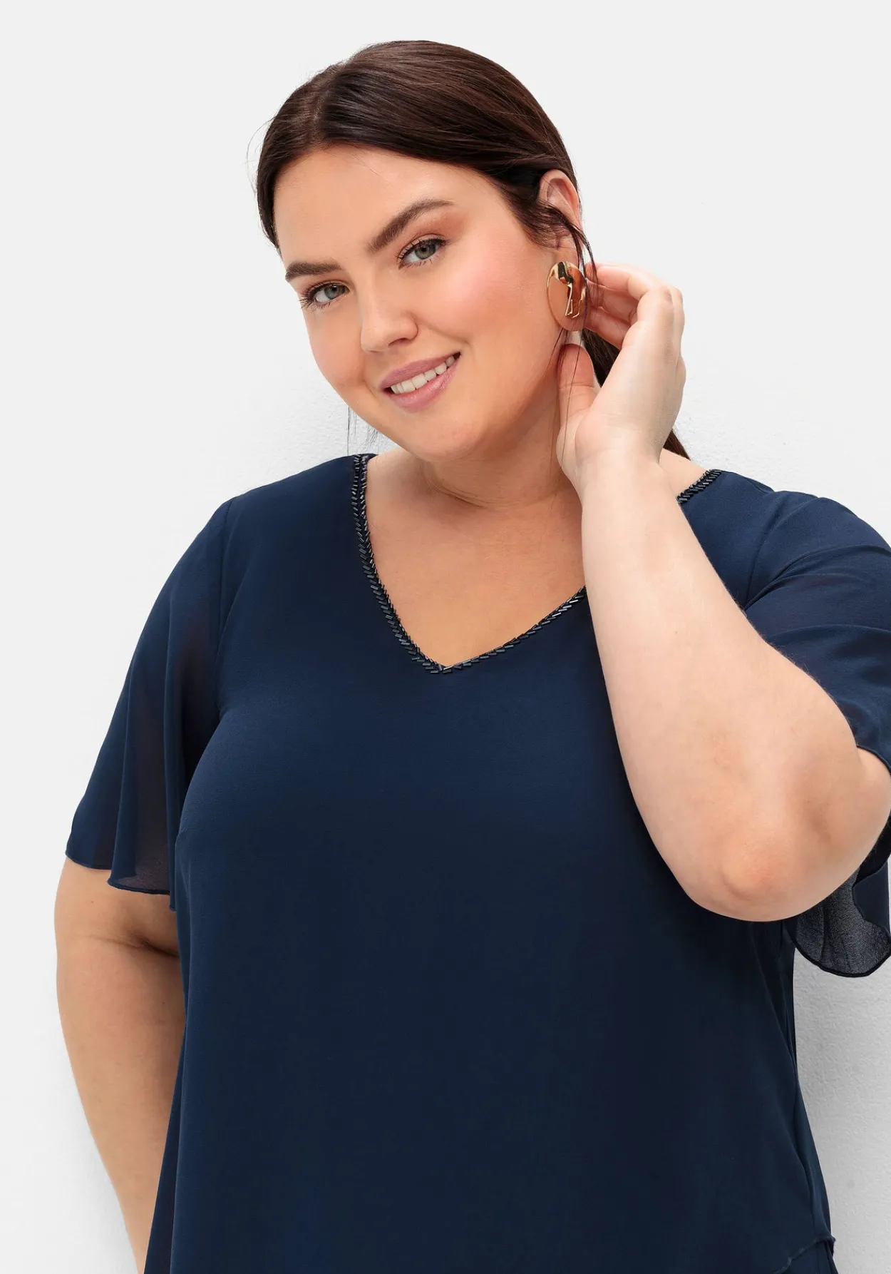 Cocktailkleid im Lagenlook mit Volants<sheego Hot