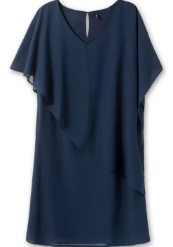 Cocktailkleid mit asymmetrischem Cape, aus Chiffon<sheego Outlet