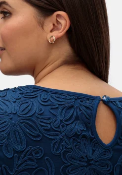 Cocktailkleid mit Zierbortenstickerei am Oberteil<sheego Best