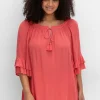 Crinkle-Tunika mit Rüschenärmeln<sheego by Joe Browns Outlet