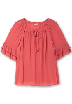 Crinkle-Tunika mit Rüschenärmeln<sheego by Joe Browns Outlet