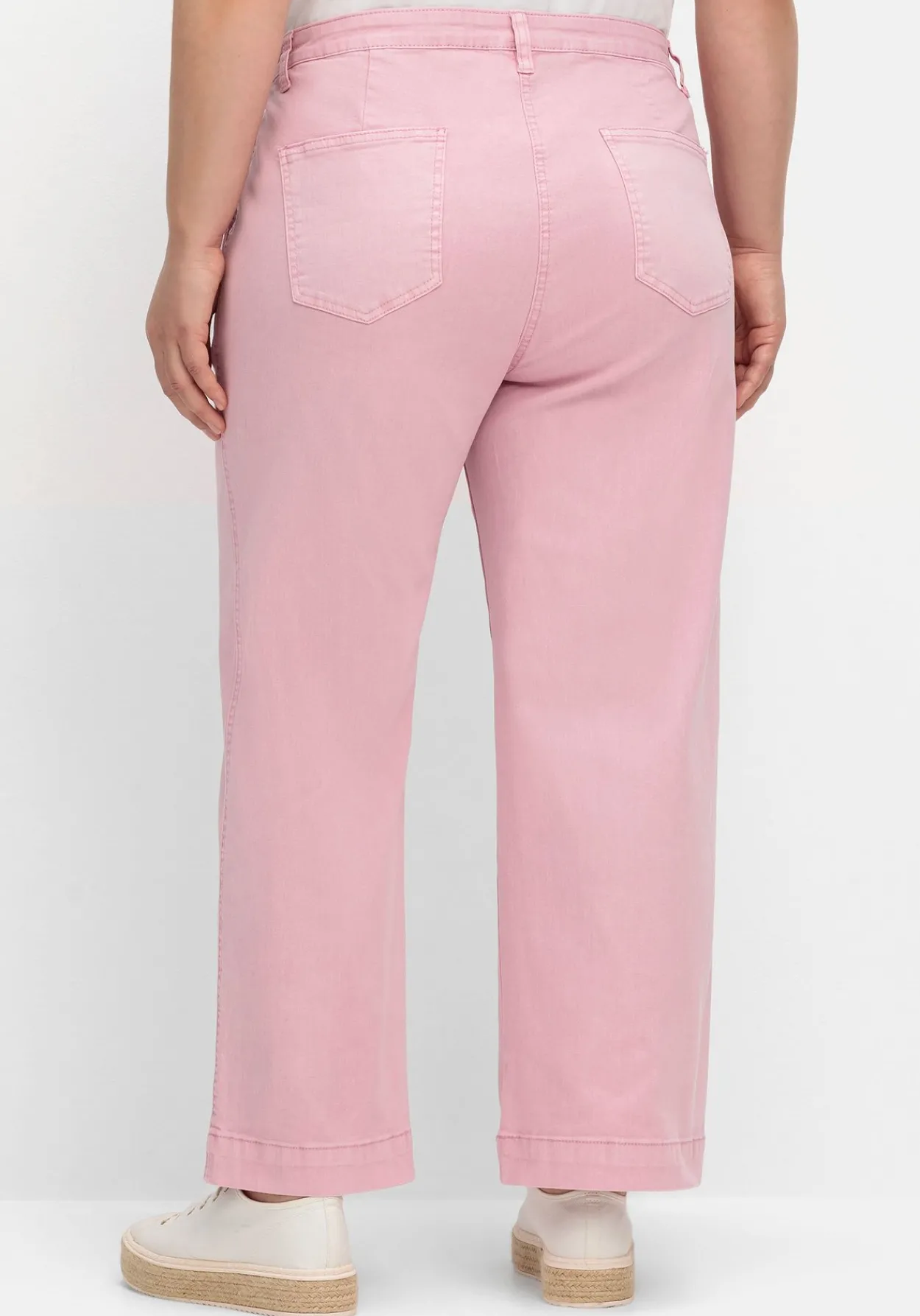 Culotte aus weichem Twill, in gewaschener Optik<sheego Outlet