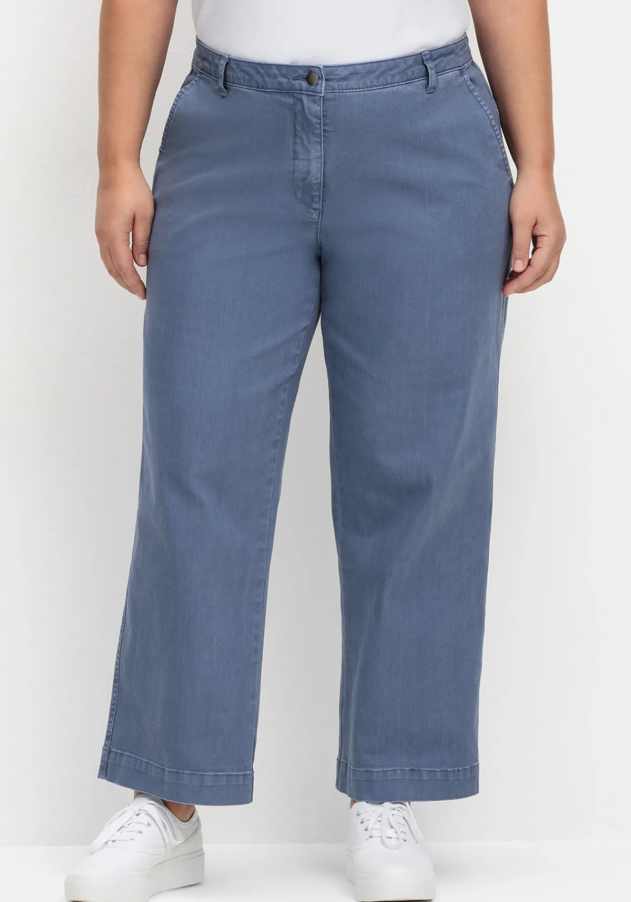 Culotte aus weichem Twill, in gewaschener Optik<sheego Clearance