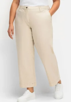 Culotte aus weichem Twill, in gewaschener Optik<sheego Clearance