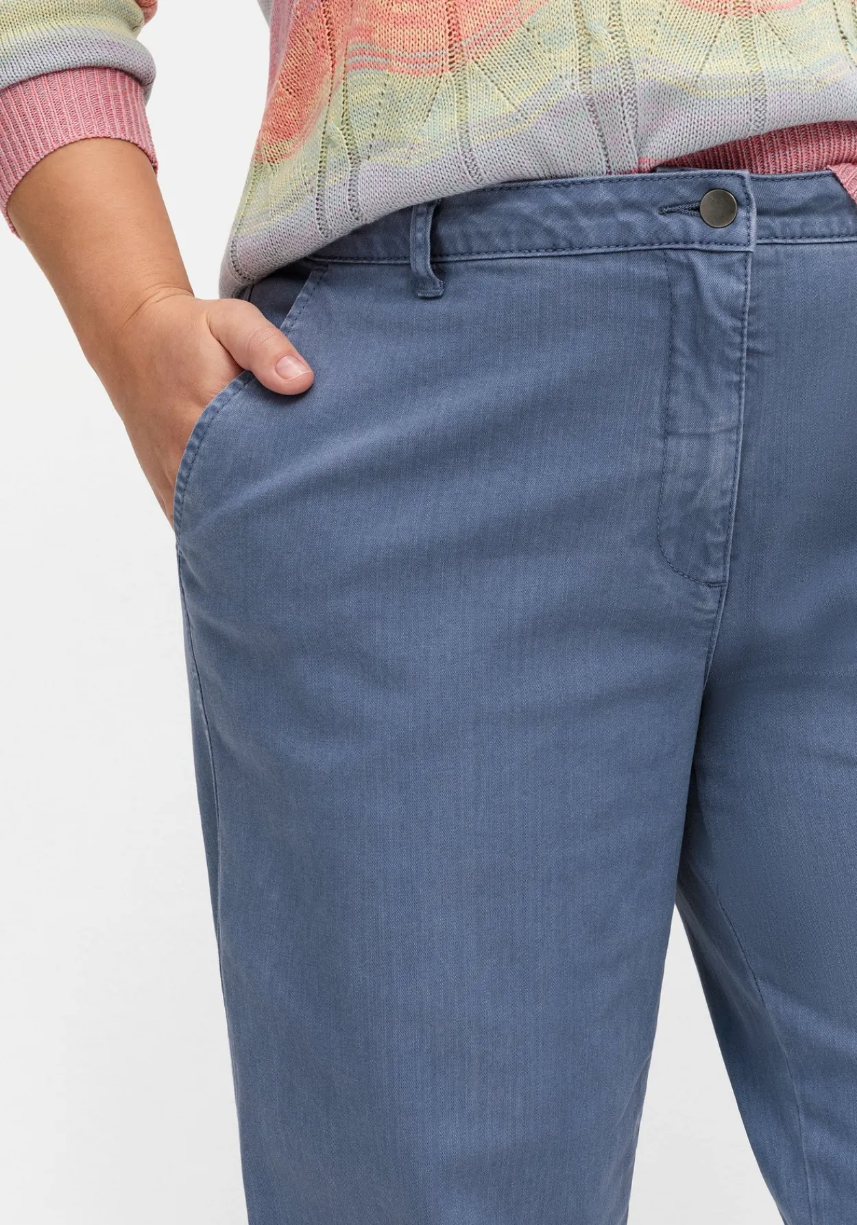 Culotte aus weichem Twill, in gewaschener Optik<sheego Clearance