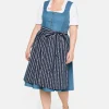 Dirndl im Denim-Look, mit bedruckter Schürze<sheego Online