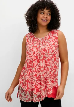 Doppellagiges Blusentop mit Chiffon<sheego Best